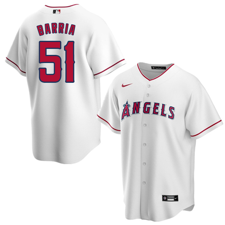 Nike Men #51 Jaime Barria Los Angeles Angels Baseball Jerseys Sale-White